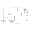KOHLER OCCASION 3 WAY THERMOSTATIC SHOWER COLUMN EX27033T-9-PGP POLISHED GRAPHITE