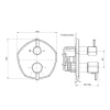 KOHLER OCCASION MODULO THERMOSTATIC B/S TRIM -LEVER HNDLS EX27039T-4-PGP POLISHED GRAPHITE