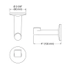 KOHLER COMPONENTS ROBE HOOK 78378T-PGP POLISHED GRAPHITE