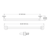 KOHLER COMPONENTS 24" TOWEL BAR 78373T-PGP POLISHED GRAPHITE