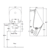 KOHLER MODERN LIFE WH MANUAL URINAL (REAR) (0.5L/1L/2.5L) 21839T-2ER-0