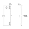 KOHLER STATEMENT 80CM SLIDEBAR W/SUPPLY 26314T-2MB BRUSHED MODERNE BRASS