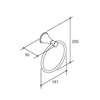 KOHLER CORALAIS TOWEL RING 13435T-CP POLISHED CHROME