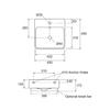 KOHLER FOREFRONT WALL HUNG LAVATORY W/ FAUCET DECK 24985K-1-0