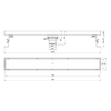 KOHLER HIDDEN FLOOR DRAIN - 600MM 75423T-CP POLISHED CHROME