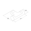 KOHLER JULY DOUBLE ROBE HOOK 9317T-CP POLISHED CHROME