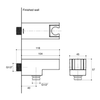 KOHLER STATEMENT WALL SUPPLY W/BRACKET 26310T-CP POLISHED CHROME