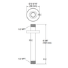 KOHLER STATEMENT 1F CM RH ARM - 6" (152MM) 26320T-BN BRUSHED NICKEL