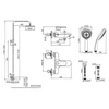 KOHLER KUMIN SHOWER COLUMN 99474T-C4-CP POLISHED CHROME