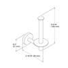 KOHLER ELATE VERTICLE TISSUE HOLDER 27293-CP POLISHED CHROME