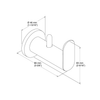 KOHLER KUMIN DOUBLE ROBE HOOK 97897T-CP POLISHED CHROME