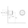 KOHLER SQUARE WALL-MOUNT CONNECTOR 11627T-CP POLISHED CHROME
