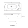 KOHLER EVOK 1.7M OVAL DROP-IN BATH 18345T-0