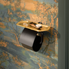 KOHLER OCCASION COVERED TP HOLDER W/ TRAY EX27068T-BMB MATT BLACK + BRUSHED MODERNE BRASS