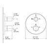 KOHLER MODULO RECESSED THERMOSTATIC B/S TRIM & VALVE-OYL 78024T-8-RGD ROSE GOLD