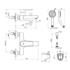 KOHLER TAUT WALL-MOUNT B/S FAUCET 74036T-4-BL MATTE BLACK