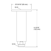 KOHLER KATAYLST AIR CEILING-MOUNT SHOWER ARM - 10" 15399T-B-BN BRUSHED NICKEL