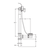KOHLER BATH DRAIN 7159T-CP POLISHED CHROME