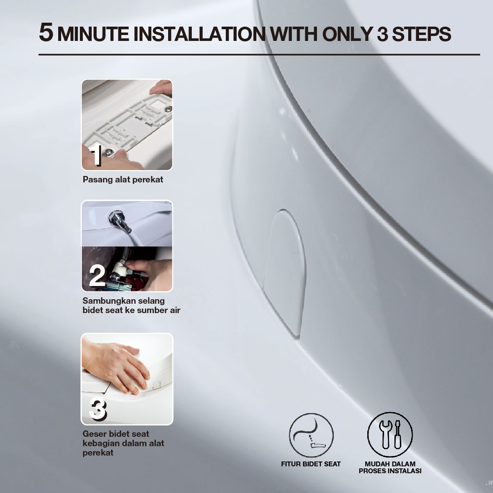 KOHLER Manual Bidet Seat C3035 (Purewash) K28010K0 / KOHLER Tutup