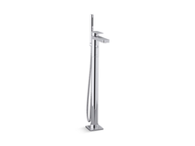 KOHLER PARALLEL FREESTANDING BATH FILLER 23492T-4-CP POLISHED CHROME KOHLER PARALLEL FREESTANDING BATH FILLER 23492T-4-CP POLISHED CHROME