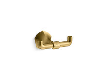 KOHLER OCCASION DOUBLE ROBE HOOK EX27070T-2MB BRUSHED MODERNE BRASS