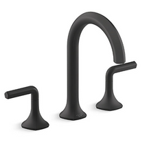 KOHLER OCCASION WIDESPREAD LAVATORY C SPOUT W /LEVER HANDLES EX27100T-4-BL MATTE BLACK KOHLER OCCASION WIDESPREAD LAVATORY C SPOUT W /LEVER HANDLES EX27100T-4-BL MATTE BLACK