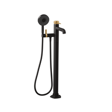 KOHLER OCCASION FREESTANDING BATH FILLER EX27025T-4-BMB MATT BLACK + BRUSHED MODERNE BRASS
