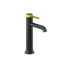 KOHLER OCCASION TALL SINGLE CONTROL LAVATORY EX27003T-4-BMB MATTE BLACK + BRUSHED MODERNE BRASS