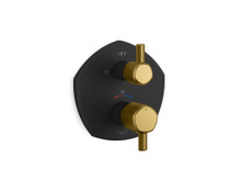 OCCASION MODULO TH B/S TRIM -LEVER HANDLES EX27039T-4-BMB MATT BLACK + BRUSHED MODERNE BRASS OCCASION MODULO TH B/S TRIM -LEVER HANDLES EX27039T-4-BMB MATT BLACK + BRUSHED MODERNE BRASS