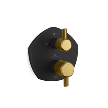KOHLER OCCASION MODULO TH B/S TRIM -LEVER HANDLES EX27039T-4-BMB MATT BLACK + BRUSHED MODERNE BRASS