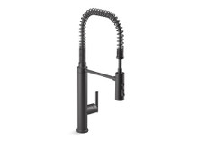 KOHLER PURIST SEMI PRO T KITCHEN FAUCET 24982T-4-BL MATTE BLACK KOHLER PURIST SEMI PRO T KITCHEN FAUCET 24982T-4-BL MATTE BLACK