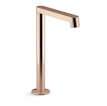 COMPONENTS TALL LAVATORY SPOUT (W/O HANDLES) WITH CLICK DRAIN - ROW 23887T-RGD ROSE GOLD COMPONENTS TALL LAVATORY SPOUT (W/O HANDLES) WITH CLICK DRAIN - ROW 23887T-RGD ROSE GOLD