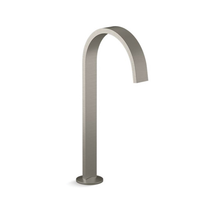 COMPONENTS TALL LAVATORY SPOUT (W/O HANDLES) WITH CLICK DRAIN - RIBBON 77966T-BN BRUSHED NICKEL COMPONENTS TALL LAVATORY SPOUT (W/O HANDLES) WITH CLICK DRAIN - RIBBON 77966T-BN BRUSHED NICKEL