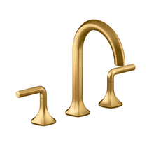 KOHLER OCCASION WIDESPREAD LAVATORY C SPOUT W /LEVER HANDLES EX27100T-4-2MB BRUSHED MODERNE BRASS