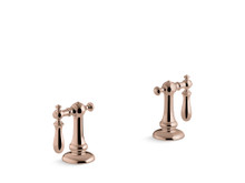 KOHLER ARTIFACTS WIDESPREAD HANDLES - SWING LEVER 98068T-9M-RGD ROSE GOLD KOHLER ARTIFACTS WIDESPREAD HANDLES - SWING LEVER 98068T-9M-RGD ROSE GOLD