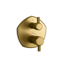 KOHLER OCCASION MODULO TH B/S TRIM -LEVER HANDLES EX27039T-4-2MB BRUSHED MODERNE BRASS