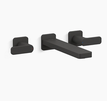 KOHLER PARALLEL WIDESPREAD WALL MOUNT LAVATORY FAUCET (LONG SPOUT) 22570T-B4-BL MATTE BLACK KOHLER PARALLEL WIDESPREAD WALL MOUNT LAVATORY FAUCET (LONG SPOUT) 22570T-B4-BL MATTE BLACK