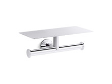 KOHLER COMPONENTS COVERED DOUBLE TP HOLDER 78384T-CP POLISHED CHROME