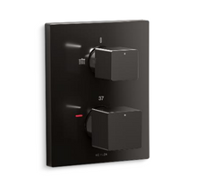 KOHLER MODULO RECESSED THERMOSTATIC B/S VALVE & TRIM - GEOMETRIC 99729T-9-PGP POLISHED GRAPHITE KOHLER MODULO RECESSED THERMOSTATIC B/S VALVE & TRIM - GEOMETRIC 99729T-9-PGP POLISHED GRAPHITE