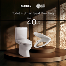 KOHLER REACH 2PC SKIRTED TOILET 3/4.8L W/ SC SE + PUREWASH M230 MANUAL BIDET SEAT