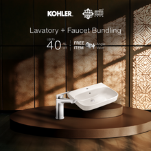 MODERN LIFE VESSEL WITH FAUCET DECK + FLUENCE SINGLE HANDLE LAVATORY FAUCET