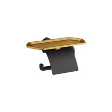 KOHLER OCCASION COVERED TP HOLDER W/ TRAY EX27068T-BMB MATT BLACK + BRUSHED MODERNE BRASS