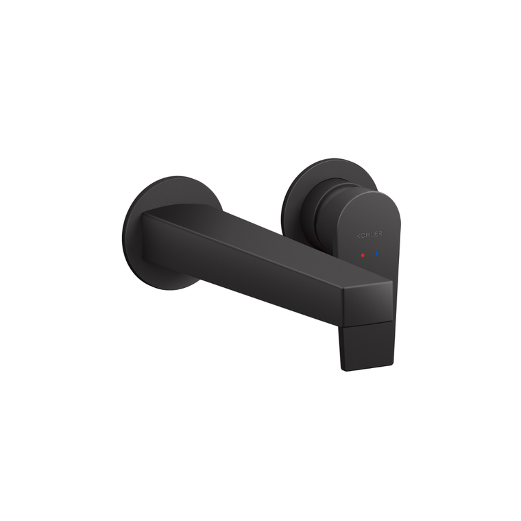 KOHLER TAUT WALL-MOUNT LAVATORY FAUCET (200MM SPOUT) 74027T-4E2-BL MATTE BLACK
