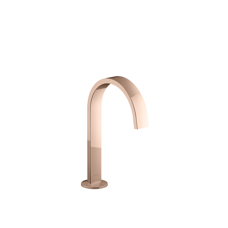 KOHLER COMPONENTS LAVATORY SPOUT (W/O HANDLES) WITH CLICK DRAIN - RIBBON 77968T-RGD ROSE GOLD