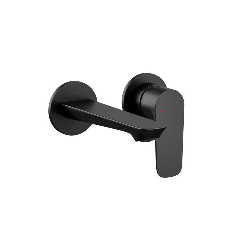 KOHLER ALEO S WALL-MOUNT LAVATORY FAUCET (SHORT SPOUT) 25105T-B4-BL MATTE BLACK