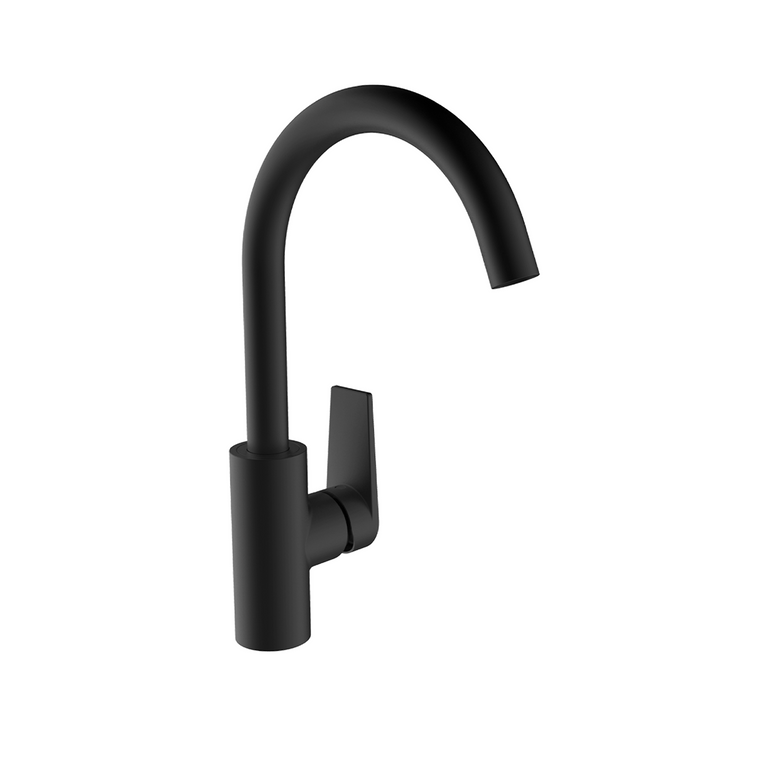 KOHLER TAUT CW TUBE SPOUT KITCHEN FAUCET 74053T-4-BL MATTE BLACK