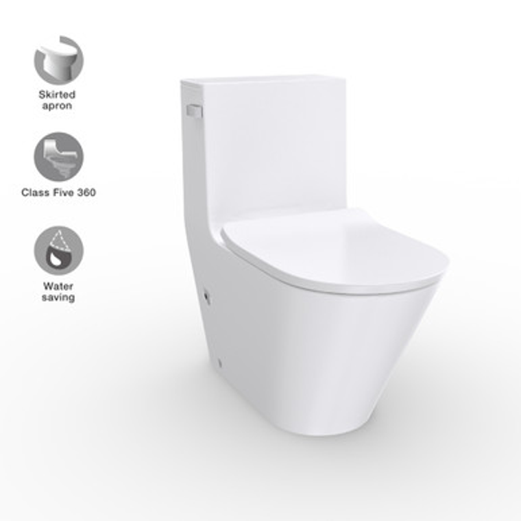 BRAZN 1PC TOILET W/ SLIM QC SEAT 305mm EX22378T-SL-0