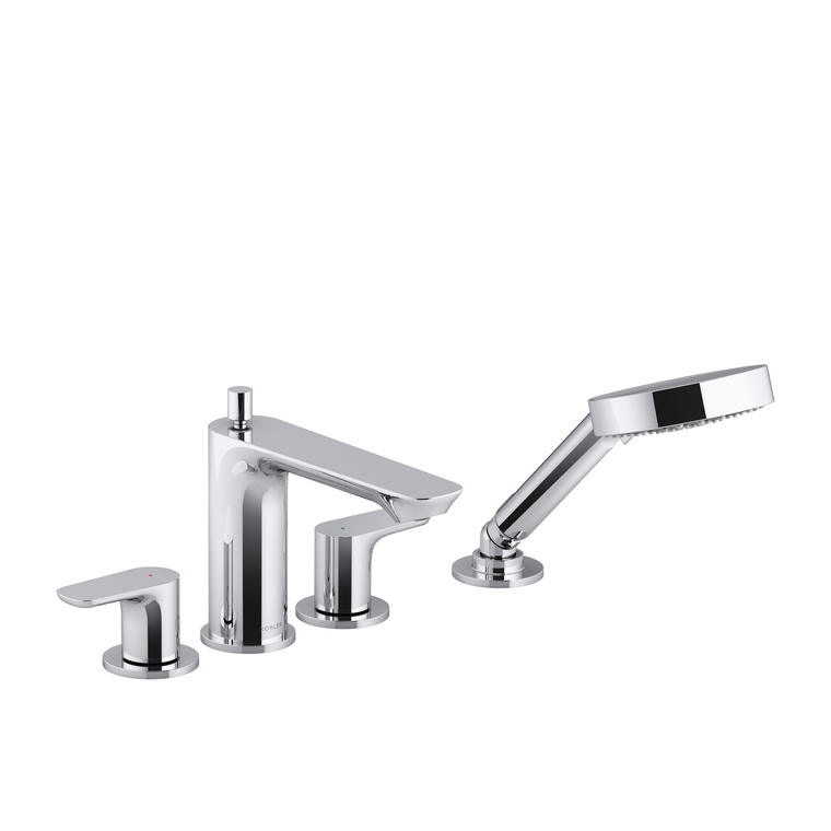 KOHLER ALEO S 4 HOLE DECK MOUNT BATH SHOWER FAUCET 31236T-4-CP POLISHED CHROME