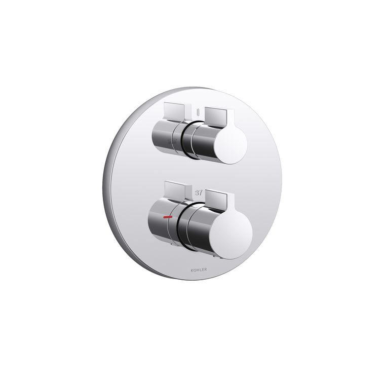 KOHLER MODULO RECESSED THERMOSTATIC B/S TRIM & VALVE-LEVER 78024T-4-CP POLISHED CHROME