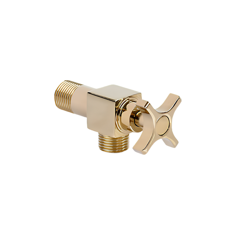 KOHLER STOP VALVE, W/HANDLE 12066T-3-AF FRENCH GOLD